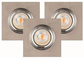 Spot-Light 2515336 - Zestaw 3x LED VITAR podtynkowe 1xGU10/5W/230V beton
