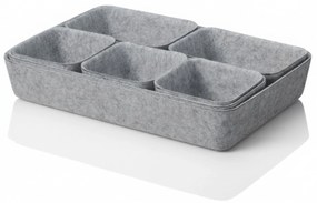 Organizer do szuflady filcowy SMART, 7 pudełek