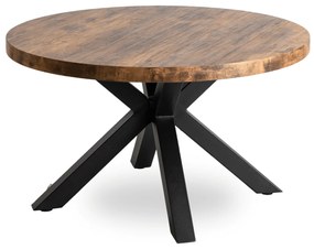 Stolik Kawowy LINCOLN 80 cm Dąb Rustykalny/Czarny Loft