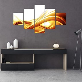 Obraz - Żółta abstrakcja (125x70 cm)