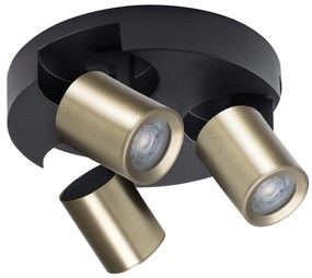 Kanlux 38963 - Oświetlenie punktowe LAURIN 3xGU10/10W/230V mosiądz/czarny
