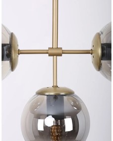 Lampa sufitowa w szaro-złotym kolorze ze szklanym kloszem ø 15 cm Seagull – Squid Lighting
