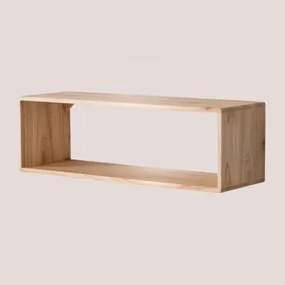 Półka Ścienna ↔︎ 90 Cm Z Drewna Deleyna Brąz Drewna - Sklum