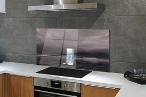 Szkło do Kuchni na Ścianę Drzwi na Granicy Morza i Nieba