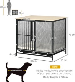 PawHut Wytrzymała klatka dla psa domek dla zwierząt domowych metalowa składana boks dla psa | Aosom PL