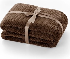 Brązowy koc z mikrowłókna DecoKing Henry, 220x240 cm