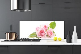 Panel Szklany Herbaciane Róże w Ogrodzie