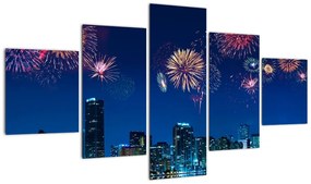 Obraz - Fajerwerki w Miami (125x70 cm)
