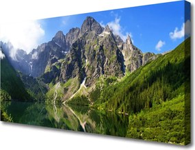 Obraz canvas Majestat Tatr: Morskie Oko