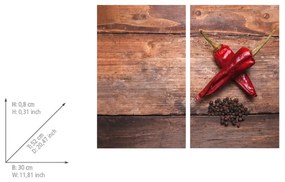 Płyty ochronne na kuchenkę ze szkła hartowanego zestaw 2 szt. 52x30 cm Pepper – Allstar