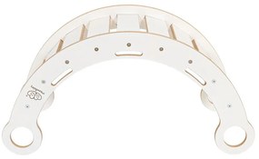 Biało-beżowa huśtawka z litego drewna sosnowego 39x75x38 cm Montessori – Meowbaby