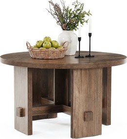 Okrągły stolik kawowy z podstawą, 80 cm, mały stolik centralny w kształcie koła