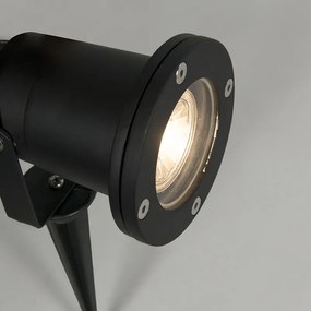 Zestaw 3 inteligentnych reflektorów ogrodowych czarnych z kablem i wtyczką 230 cm IP65 - Basic