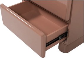 Różowa szafka nocna z połyskiem Lustra – WOOOD