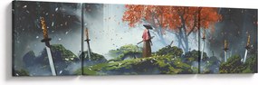 Obraz - Ilustracja przedstawiająca Ogród Mieczy (170x50 cm)
