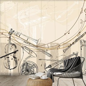 Fototapeta - Instrumenty muzyczne (196x136 cm)