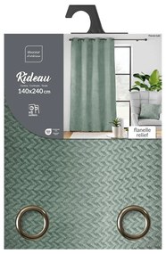 Zielona zasłona z mikfroflaneli 140x240 cm Flanela – douceur d'intérieur
