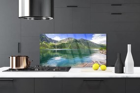 Panel Szklany do Kuchni Odbicie Gór W Lustrze Wody