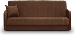 Sofa z Funkcją Spania PORTO Wersalka Rozkładana Dwuosobowa Ciemnobrązowa Nowoczesna do Salonu