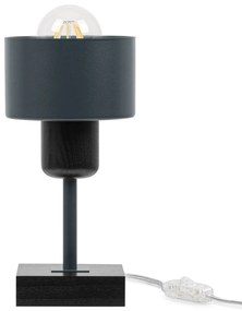 Lampka nocna stołowa DTI-AN10x10SC buk Antracytowo-czarna 1xE27