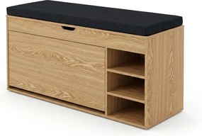 Szafka na buty z siedziskiem i wysuwanymi półkami GRADIA, 100 x 34 x 50 cm
