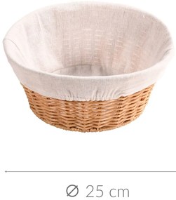 Kosz na pieczywo z materiałową wyściółką, Ø 25 cm, Kesper