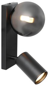 Nowoczesna lampa sufitowa czarna 2-punktowa regulowana - Lesly Nowoczesny Oswietlenie wewnetrzne