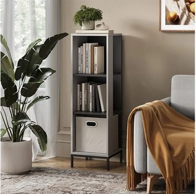 Regał na książki szary 36x36x120 eliza