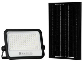 Solarny reflektor LED ze ściemniaczem LED/200W/3,2V IP65 10000 mAh czarny + pilot zdalnego sterowania
