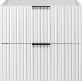 Szafka łazienkowa ryflowana FLOW 60 cm biały