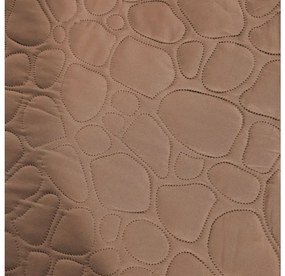 Jasnobrązowa narzuta na łóżko ze wzorem STONE Rozmiar: 220 x 240 cm