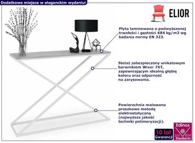 Nowoczesna konsola biały + beton - Logan 5X