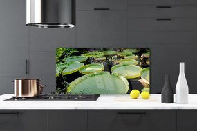 Panel Szklany Odbicie Liści w Cichej Tonii