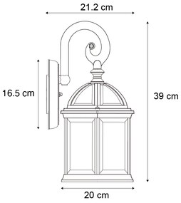 Zewnetrzna klasyczny Kinkiet / Lampa scienna zewnętrzny antyczna zieleń IP44 - Glasgow klasyczny/Antyczny Oswietlenie zewnetrzne