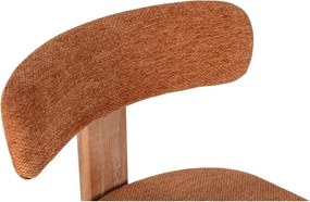 Ceglaste tapicerowane krzesła zestaw 2 szt. Nadia – MOME