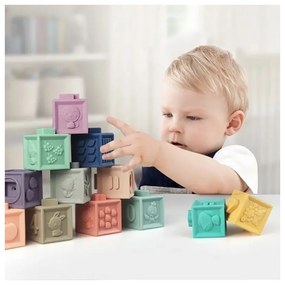 Woopie baby klocki sensoryczne układanka do ściskania dźwięk nauka liczenia 23 el.