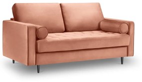 Różowa aksamitna sofa Milo Casa Santo, 174 cm