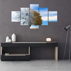 Obraz - Zmiana pór roku (125x70 cm)