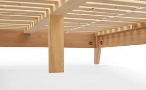 Bukowe łóżko sypialniane ze stelażem na baldachim Canopy