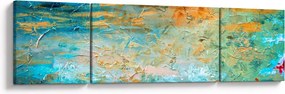 Obraz niebieskiej abstrakcji (170x50 cm)