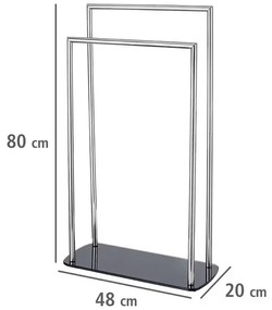 Metalowy stojak na ręczniki RAVINA, wys. 80 cm