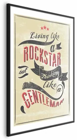 Plakat Rockstar 29,7x42 cm z ramą czarną z marginesem ARTGEIST B