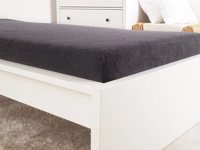 PrzytulneMieszkanie.pl Frotte prześcieradło do dziecięcego łóżeczka EXCLUSIVE 70x140 cm antracytowe