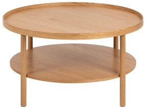 Okrągły stolik w dekorze dębu w naturalnym kolorze ø 80 cm Banbury – Actona