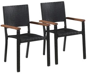 Zestaw polirattanowych krzeseł ogrodowych T4-K92