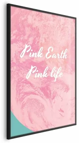 Plakat Pink Earth 29,7x42 cm z ramą czarną bez marginesu ARTGEIST B
