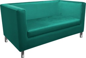 Sofa Monaco : Kolor nogi - Chrom, Kolor tkaniny - VELVET - MG20, Typ tkaniny - Velvet, Wysokość nogi - 15 cm