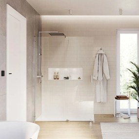 Drzwi prysznicowe przesuwne ze ścianką NT101