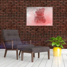 Obraz na szkle czerwonego dymu (70x50 cm)