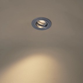 Nowoczesny reflektor wpuszczany Gunmetal Regulowany IP44 - Chuck